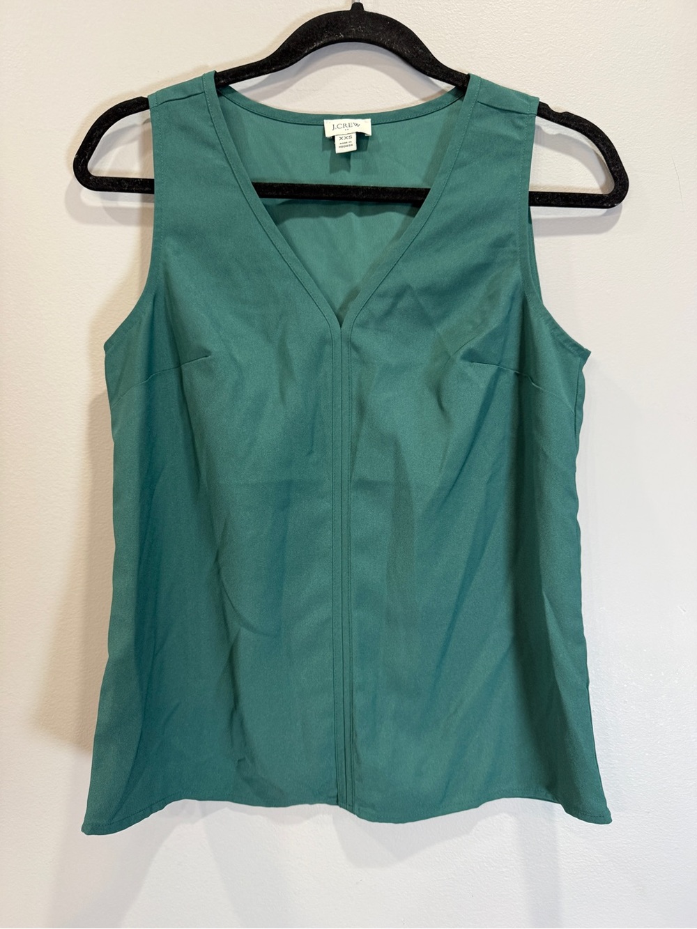 J. Crew Teal V-Neck Sleeveless Shell Top